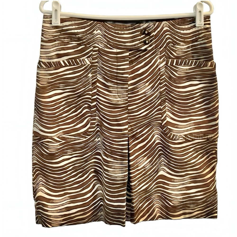 Tory Burch Zebra Stripe Print Mini Skirt Size 6